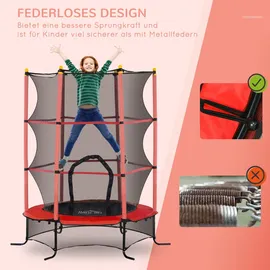 Homcom Kindertrampolin Stahl, Kunststoff