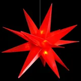 INDA-EXCLUSIV LED Weihnachtsstern Kunststoff Ø 25 cm 1 Stück Rot