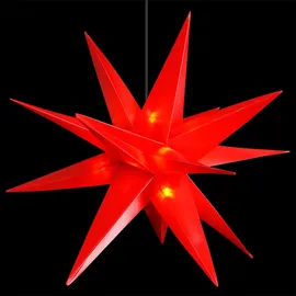INDA-EXCLUSIV LED Weihnachtsstern Kunststoff Ø 25 cm 1 Stück Rot