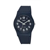 Q&Q Damenuhr mit Silikonarmband, 3-Zeiger/analog, 10 ATM, blau - Blau