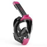 G2RISE Schnorchelmaske Erwachsene, Fullface Tauchermaske Vollmaske mit Abnehmbarer Kamerahalterung, absolut CO2 sicher (Schwarz rosa,XL)