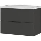 Germania Waschtisch GERMANIA "Crandon", graphit, graphit, B:81cm H:65cm T:47cm, Spanplatte, Waschtische, Waschtisch