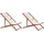 Beliani Avellino Liegestuhl 2er Set 200 x 60 x 80 cm Weiß/Dunkelbraun klappbar
