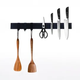 chefgastro Messerleiste Messerhalter aus Metall, 40x4x1.5 cm, Kochen, Küchenmesser, Messerblöcke