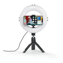 Hama LED Ringlicht mit Stativ Handy, 8“ Ringleuchte, 21 cm Durchmesser