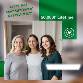 Briloner LED Deckenlampe 98cm Deckenleuchte LED Panel Effizienzklasse A Flach Backlight - Weiß