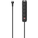 Hama Steckdosenleiste 4-fach für außen IP44, Schalter 4 m