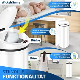 Kesser Automatik Sensor Mülleimer 30 l Silber