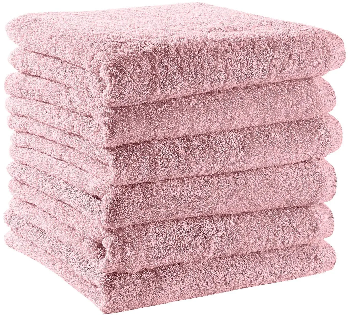 BettwarenShop Handtuch Serie Premium Handtuch 6er Pack 50x100 cm | altrosa - pink