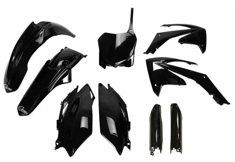 Ufo Honda Crf 250r/450r 2011-2013 Usa Hokit115f-001 Fork Protectors & Plastikbausatz - Black - One Size