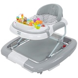 ib style 5in1 Lauflernhilfe, Gehfrei, Schaukelfunktion Licht & Melodie, Babywalker für Babys ab 6 Monate, Wave, Grau