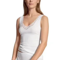 Calida Feminin Sense Top Weiß Baumwolle Large Damen