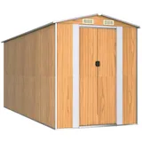 vidaXL Geräteschuppen 1,92 x 4,40 m Hellbraun
