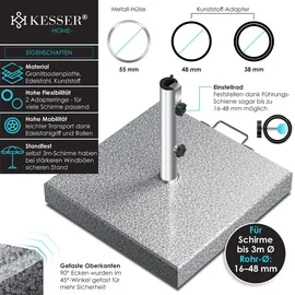 Kesser Schirmständer Granit 30 kg Grau