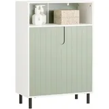 SoBuy Badkommode 60 x 87 x 30 cm Weiß-Grün