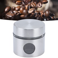 plplaaoo Mini-Kaffeebohnenbehälter, Kaffeedose, Eisenglas-Küchenbehälter, luftdichter Kaffeebohnen-Aufbewahrungsbehälter für Kaffeebohnen, Zuckermehl(Splitter)