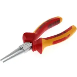 Gedore VDE Rundzange, zum Greifen/Biegen, lange runde Backen, VDE isoliert, Elektrik, eingelegtes Gelenk, VDE 8122-160 H