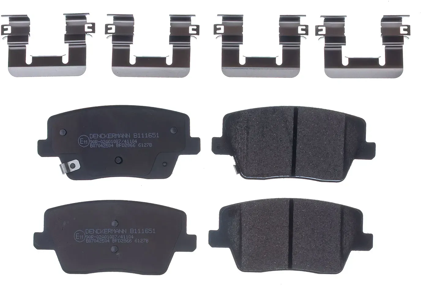 DENCKERMANN Bremsbelagsatz, Scheibenbremse b111651 Hinterachse für HYUNDAI