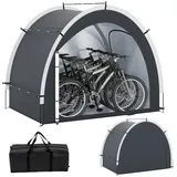 COSTWAY Auto-Faltgarage, Fahrradgarage mit Reißverschlusstür, 218x153x182cm schwarz 153 cm x 218 cm x 182 cm