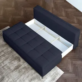 Roller Schlafcouch Stoff 2-Sitzer Blau
