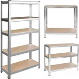 Humberg Schwerlastregal Metall 45 x 120 x 205 cm Silber