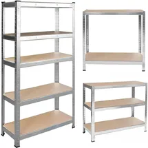 Humberg Schwerlastregal Metall 45 x 120 x 205 cm Silber
