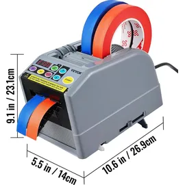 Vevor Automatischer Klebebandspender, elektrischer Klebebandschneider, Verpackungsmaschine, Bandschneidemaschine, 6-60 mm Bandbreite