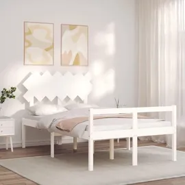 vidaXL Seniorenbett 90 x 200 cm Weiß