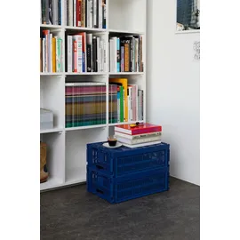 HAY Aufbewahrungsbox Colour Crate L 53 x 34 x 18 cm 1-tlg. Dusty blue