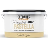 SEEBAUER diy® Design-Pastellfarbe PASTELLA (Vanilla Scent 2,5 Liter) Edelmattes Gelb, Wandfarbe für Innen