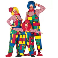 WOOOOZY Herren-Kostüm Clown-Latzhose, Gr. 54-56 - inklusive praktischem Kleidersack