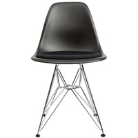 Vitra Stuhl Eames Plastic Side Chair  83x46.5x55 cm schwarz, Gestell: verchromt, Designer Charles & Ray Eames