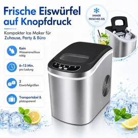 mspoint Bituxx Eiswürfelmaschine Eiswürfelbereiter Eiswürfel Ice Maker Eis Maschine Edelstahl