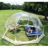 Outdoor Bubble Zelt, Transparentes Sofortzelt Unterschlupf, 2–5 Personen, Camping Pop Up Zelt, PVC Gartenkuppel für Wetterfest, Gewächshaus, Garten, Pavillons, Garten(300x300x220cm)