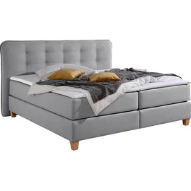 Home Affaire Boxspringbett inklusive Komfortschaum-Topper grau