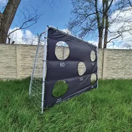 TRIZAND Fußballtor mit Torwand Weiß/Schwarz 21268