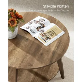 VASAGLE Couchtisch Weiß MDF 80 x 45 cm