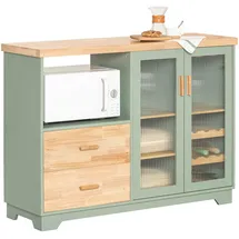 SoBuy Geräteumbauschrank mit Glastür 120 x 90 x 40 cm Grün
