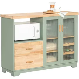 SoBuy Geräteumbauschrank mit Glastür 120 x 90 x 40 cm Grün