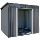 Gerätehaus Metall Pultdach Geräteschuppen Skylight Gartenlaube 5,6m2 (B 238cm x T 238cm x H 202cm)