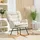 Homcom Schaukelstuhl mit Chenilleoptik Polyester 98,5 x 97 x 71 cm Beige mit Kissen