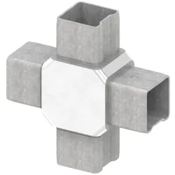 Verbindungsstück für Rohr 40x40x3mm, V4A