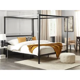 Beliani Himmelbett 180 x 200 cm Schwarz