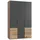 WIMEX Level 150 x 236 x 58 cm Plankeneiche Nachbildung/graphit mit Schubladen