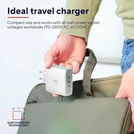Trust Maxo 65W Dual USB-C-Ladegerät, Weiß
