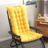 Ruby Lil Sitzauflage Für Gartenstuhl, Auflage Sonnenliege, Deckchair Polsterauflage, Sitzkissen, Klappstuhl Matte Für Patio Sessel Matratze,Gelb,125x48cm(49x19in)
