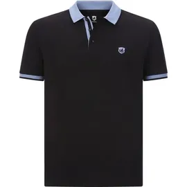 Jan Vanderstorm Poloshirt Lavrans schwarz/ silber 6XL
