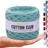 MeriWoolArt® Premium Baumwolle zum Häkeln und Makramee, 10 mm x 110 m Qualität Baumwollgarn, T-Shirt Garn für Handtasche, Teppiche, Pflanzenkörbe, Wurfkissen und Makramee-Wandbehang oder Geschenkband