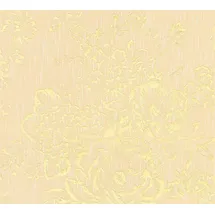 KUNSTLOFT A.S. Création Vliestapete Metallic Silk, 306573, Blumenoptik, 0.53 x 10.05 m, Beige