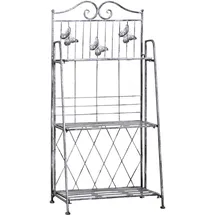 Outsunny Pflanzregal 44 x 25 x 96 cm Grau